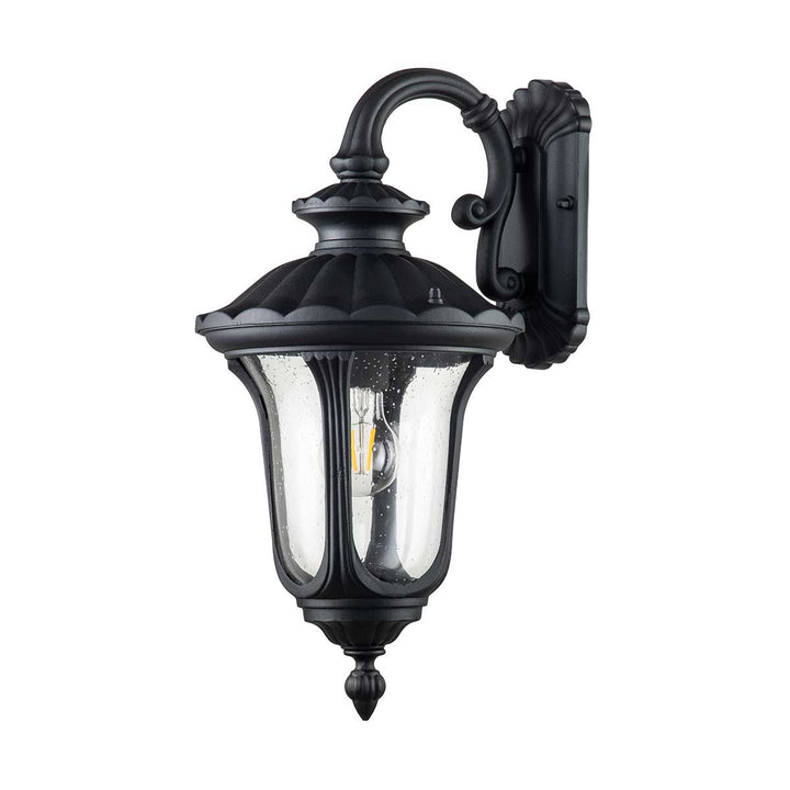 Norlys Chicago 1 Light Small Wall Lantern CC2-S-BK Textured Black