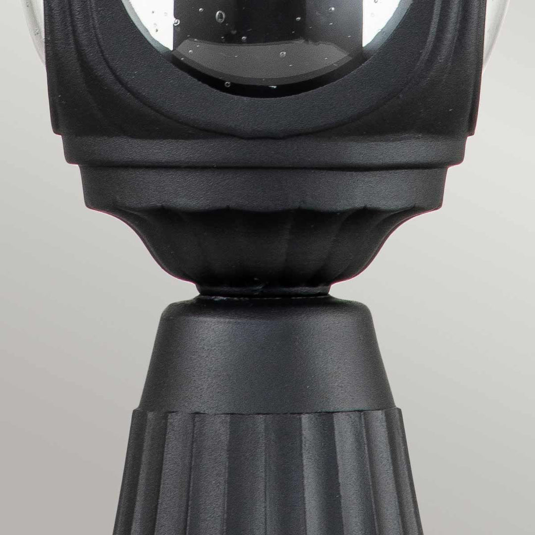 Norlys Chicago 1 Light Small Pedestal Lantern CC3-S-BK Textured Black