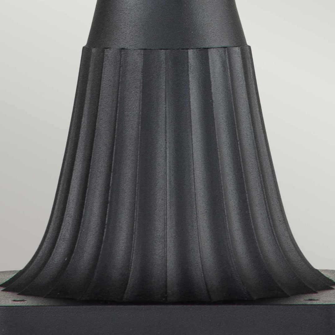 Norlys Chicago 1 Light Small Pedestal Lantern CC3-S-BK Textured Black