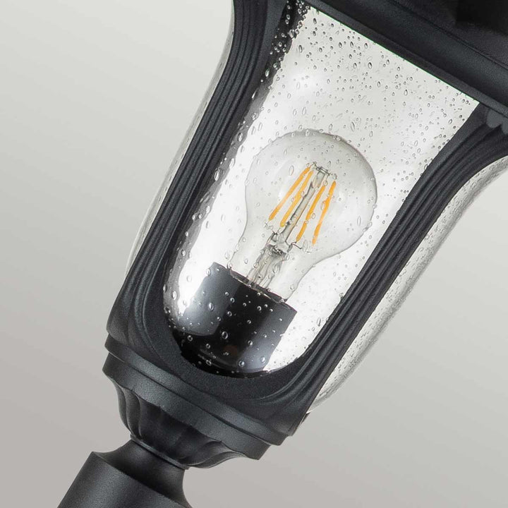 Norlys Chicago 1 Light Small Pillar Lantern CC4-S-BK Textured Black