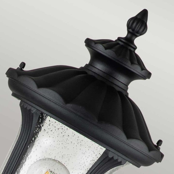 Norlys Chicago 1 Light Small Pillar Lantern CC4-S-BK Textured Black
