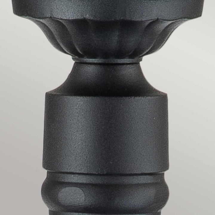Norlys Chicago 1 Light Small Pillar Lantern CC4-S-BK Textured Black