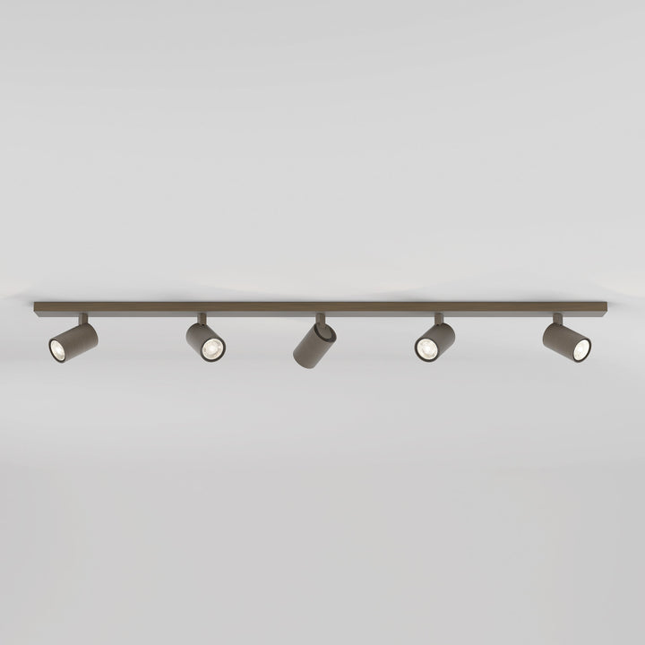 Astro Ascoli Five Bar Spotlight in Matt Black, Matt Nickel, Textured White, and Bronze – Adjustable Ceiling Fixture