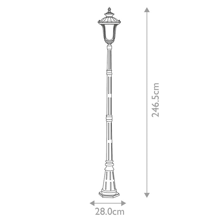 Norlys Chicago 1 Light Single Head Lamp Post CC5-M-BK Textured Black