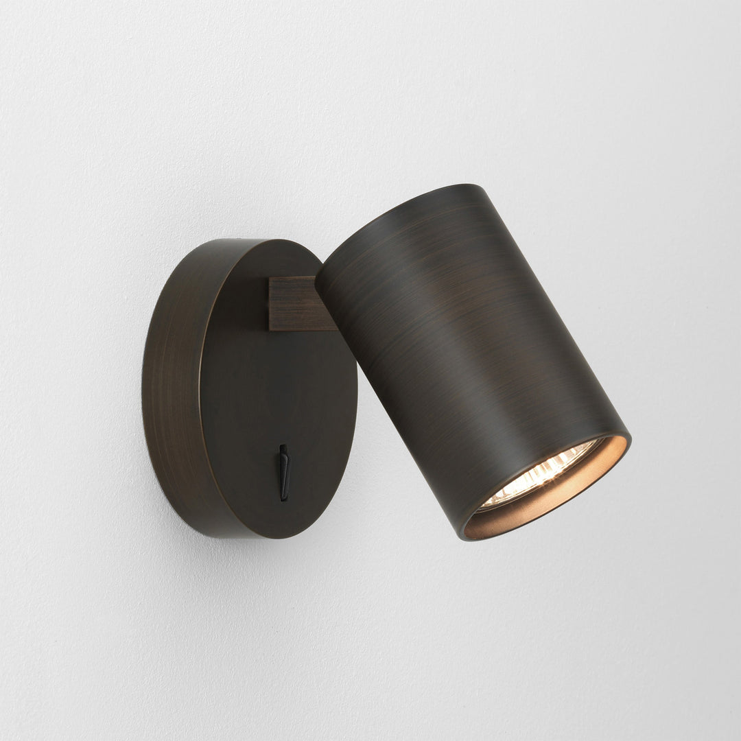 Astro Ascoli Single Switched Reading Light in Textured White, Matt Black, Matt Nickel, and Bronze – Adjustable Wall Fixture