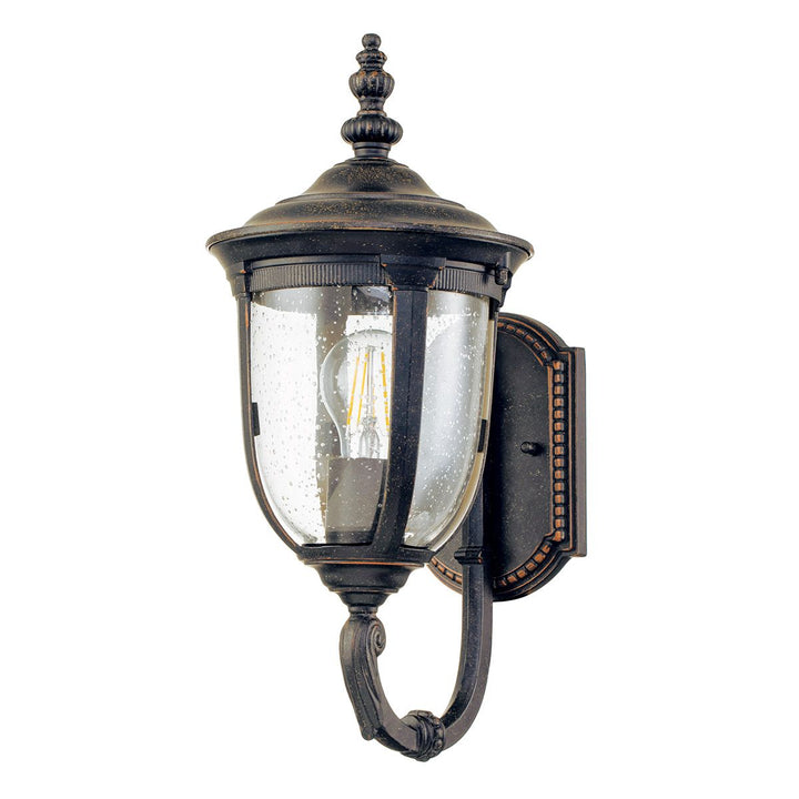 Norlys Cleveland 1 Light Small Wall Lantern CL1-S Weathered Bronze