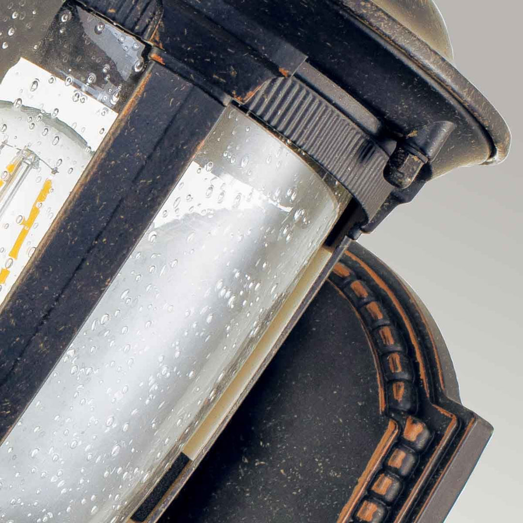 Norlys Cleveland 1 Light Small Wall Lantern CL1-S Weathered Bronze