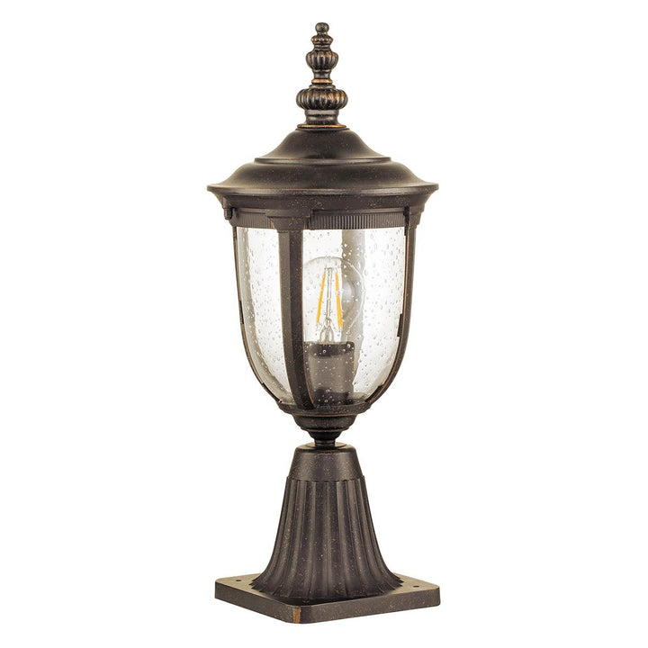 Norlys Cleveland 1 Light Small Pedestal Lantern CL3-S Weathered Bronze