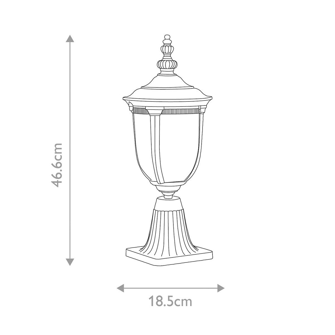 Norlys Cleveland 1 Light Small Pedestal Lantern CL3-S Weathered Bronze