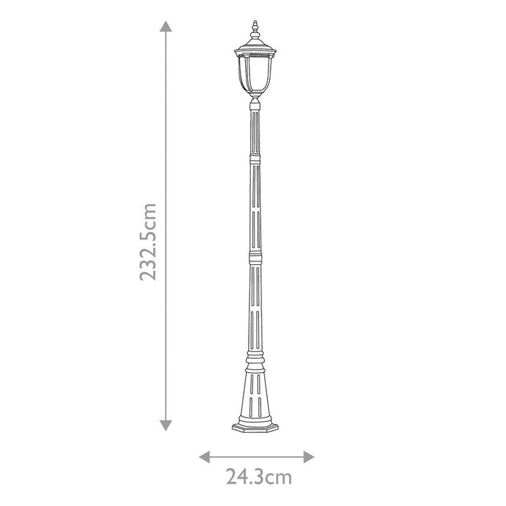 Norlys Cleveland 1 Light Single Head Lamp Post CL5-M Weathered Bronze