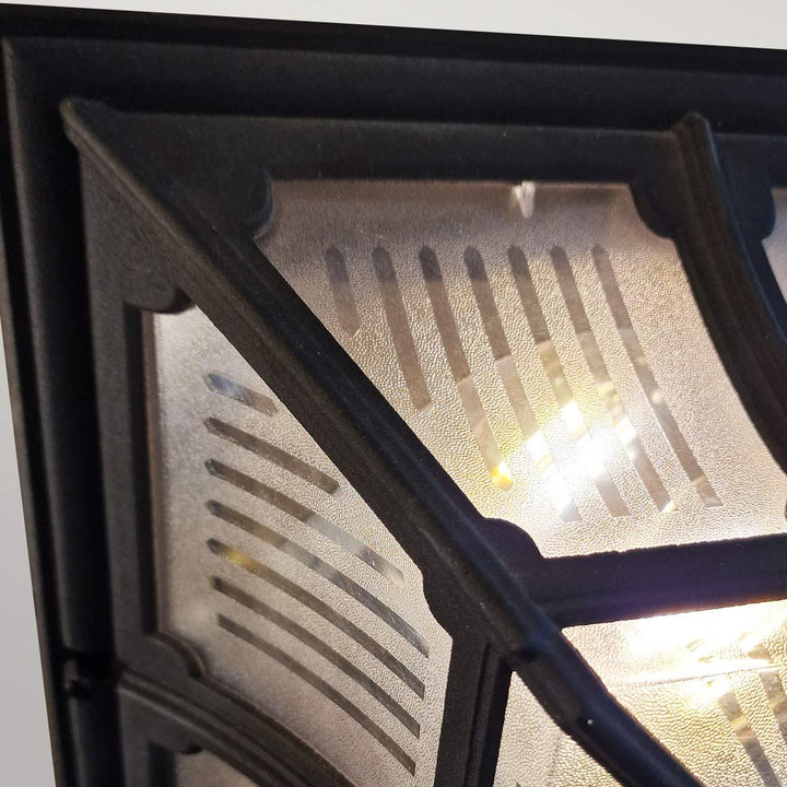 Norlys Chapel 1 Light Flush Lantern CP12-BLACK Black