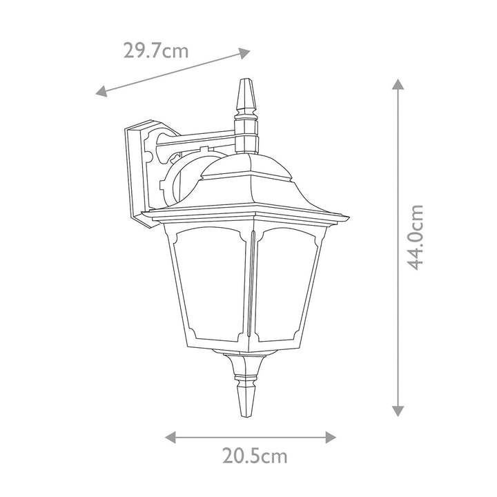 Norlys Chapel 1 Light Down Wall Lantern CP2-BLACK Black