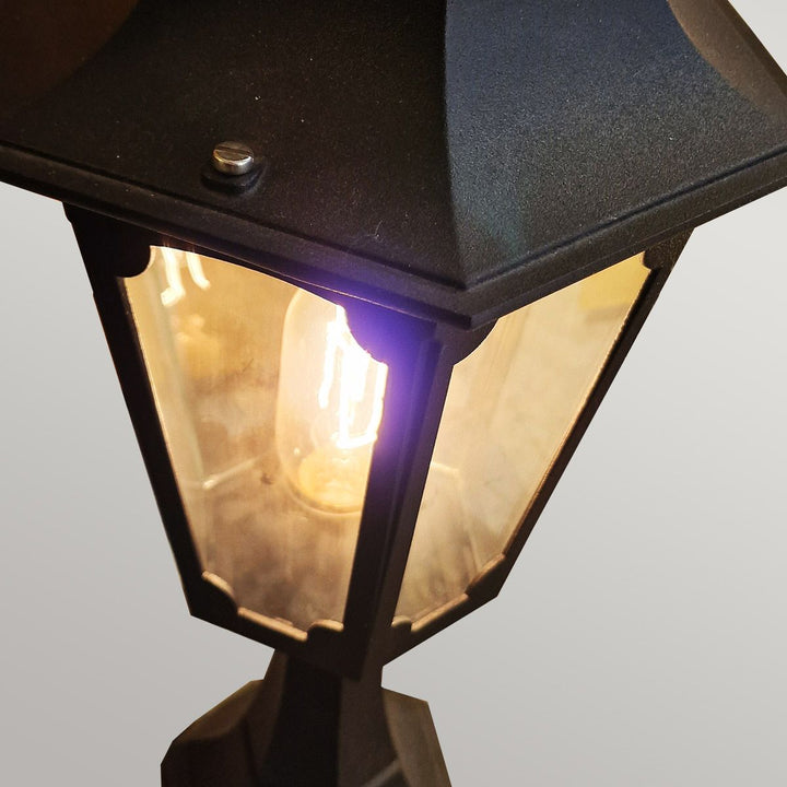Norlys Chapel 1 Light Pedestal Lantern CP4-BLACK Black
