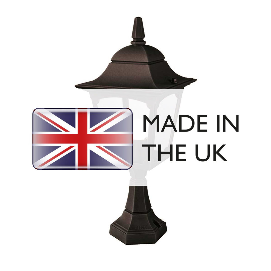 Norlys Chapel 1 Light Pedestal Lantern CP4-BLACK Black