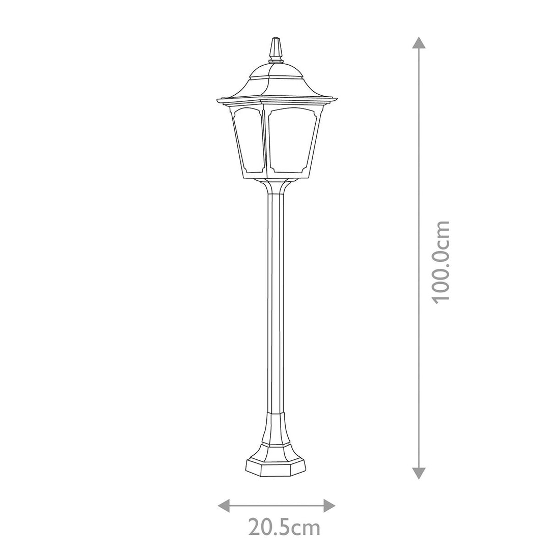 Norlys Chapel 1 Light Pillar Lantern CP5-BLACK Black