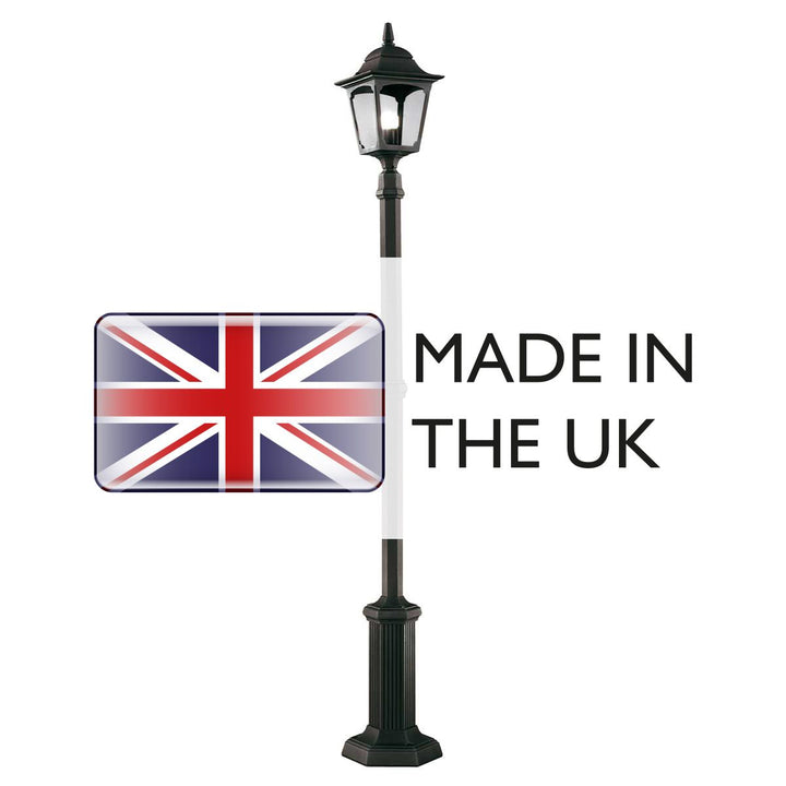 Norlys Chapel 1 Light Lamp Post CP6-BLACK Black