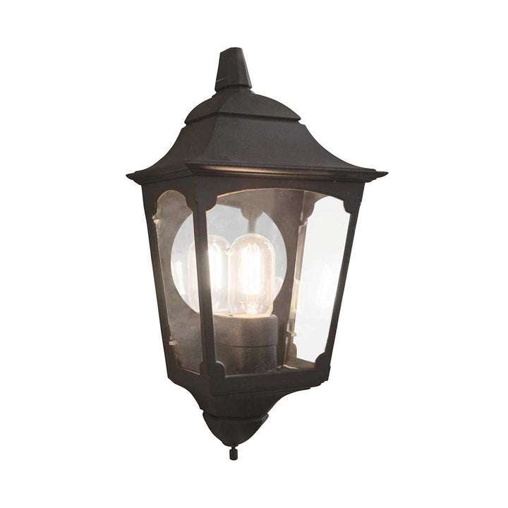 Norlys Chapel 1 Light Half Lantern CP7-2-BLACK Black