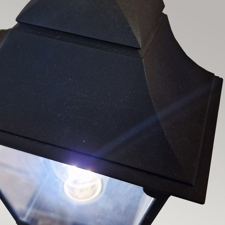 Norlys Chapel 1 Light Half Lantern CP7-2-BLACK Black