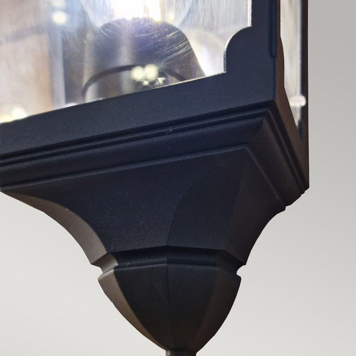 Norlys Chapel 1 Light Half Lantern CP7-2-BLACK Black