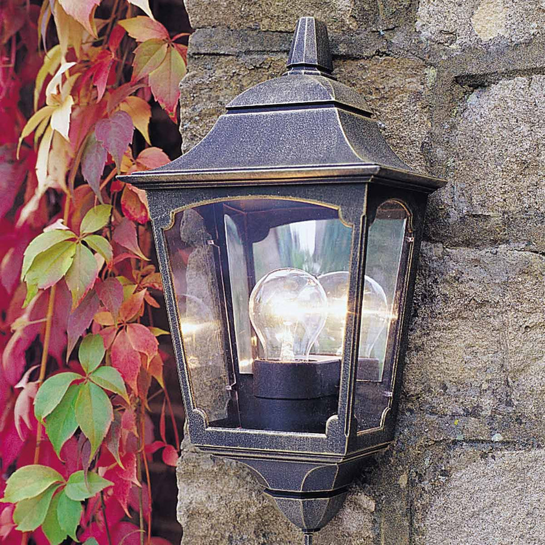 Norlys Chapel 1 Light Half Lantern CP7-2-BLACK Black