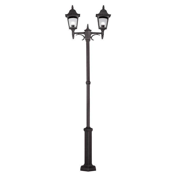 Norlys Chapel 2 Light Twin Post CP8-BLACK Black