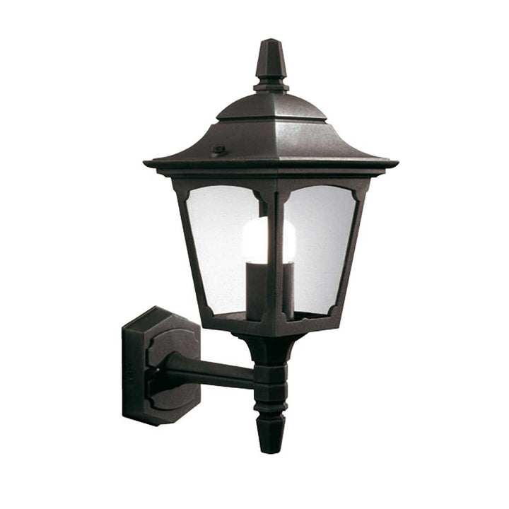 Norlys Chapel 1 Light Mini Up Wall Lantern CPM1-BLACK Black