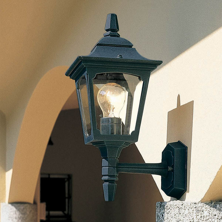 Norlys Chapel 1 Light Mini Up Wall Lantern CPM1-BLACK Black