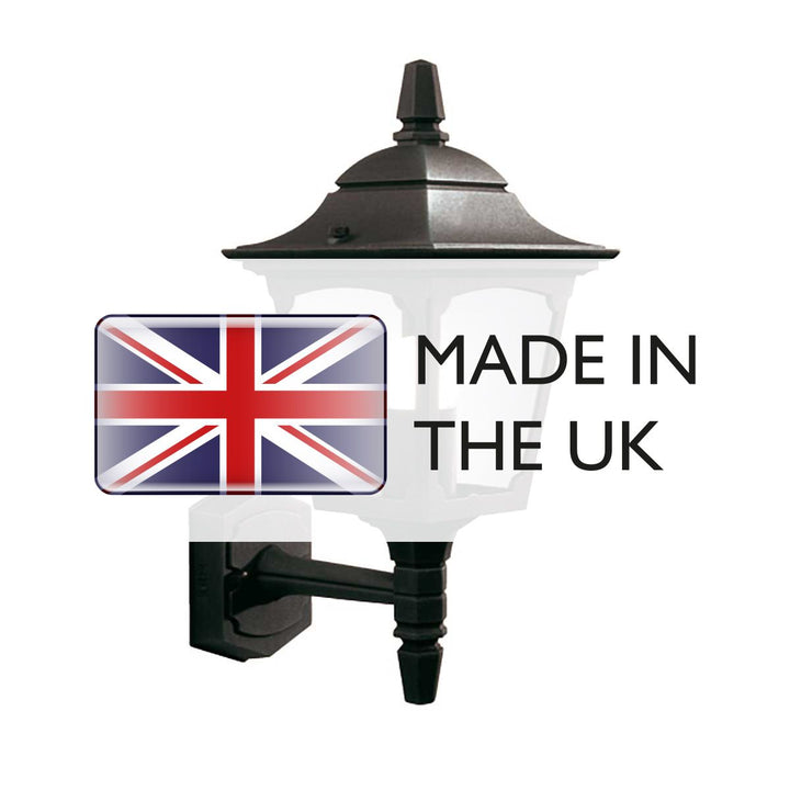 Norlys Chapel 1 Light Mini Up Wall Lantern CPM1-BLACK Black