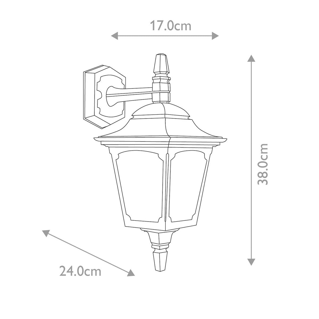 Norlys Chapel 1 Light Mini Down Wall Lantern CPM2-BLACK Black