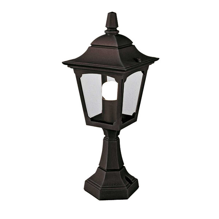 Norlys Chapel 1 Light Mini Pedestal Lantern CPM4-BLACK Black