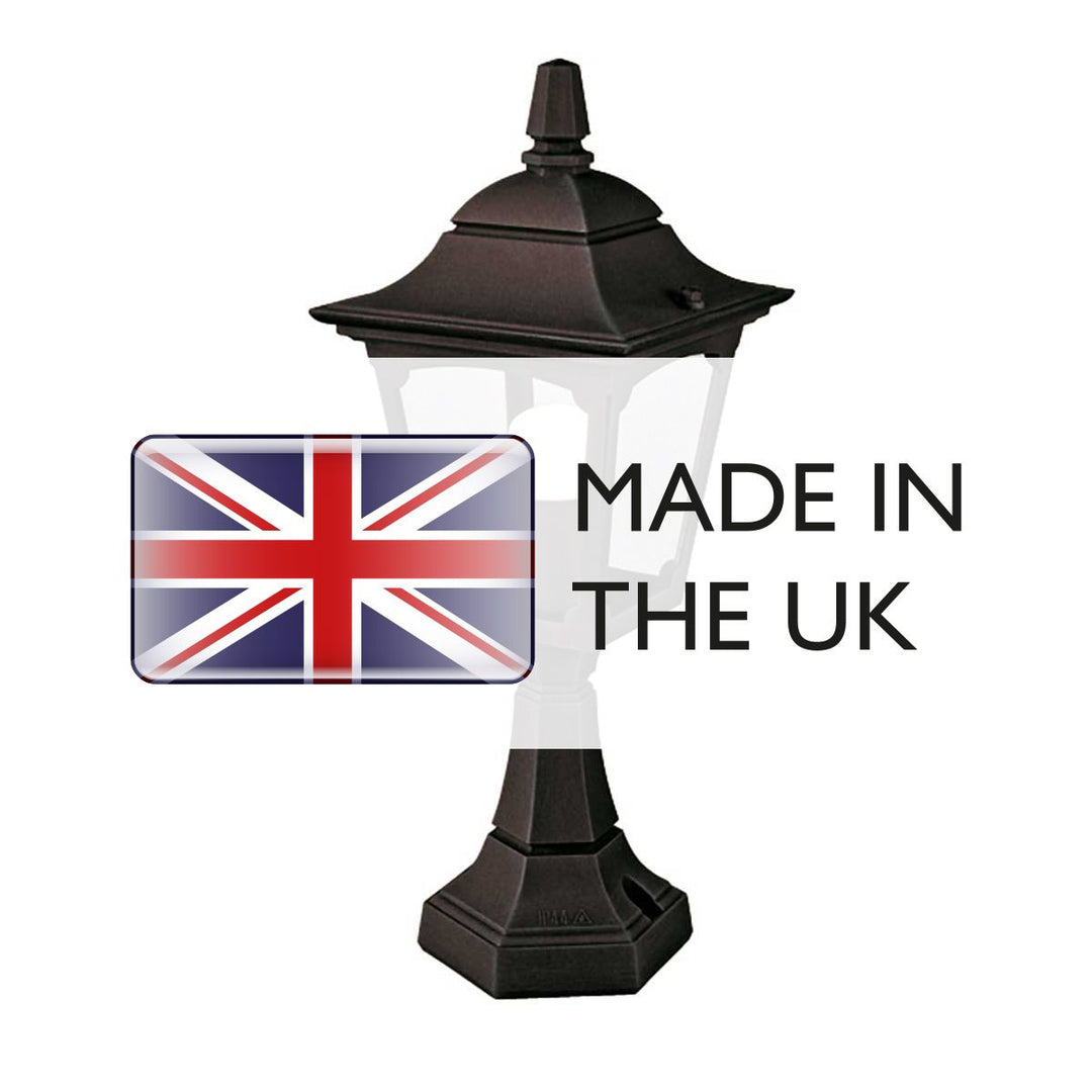 Norlys Chapel 1 Light Mini Pedestal Lantern CPM4-BLACK Black