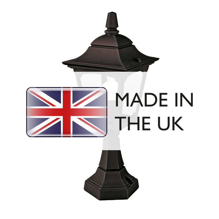 Norlys Chapel 1 Light Mini Pedestal Lantern CPM4-BLACK Black