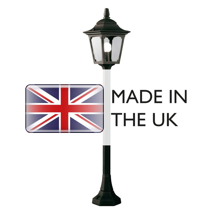 Norlys Chapel 1 Light Mini Pillar Lantern CPM5-BLACK Black