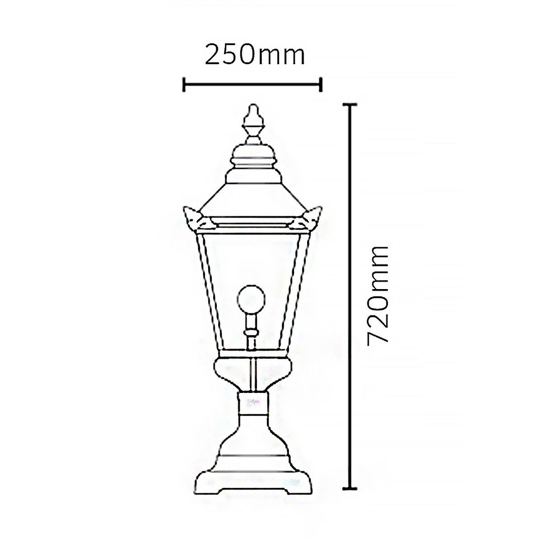 Elstead Lighting Chelsea 1 Light Pedestal Lantern CS3-COPPER Copper