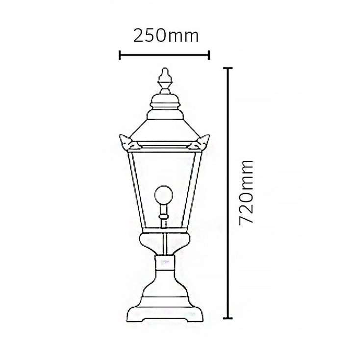 Elstead Lighting Chelsea 1 Light Pedestal Lantern CS3-COPPER Copper