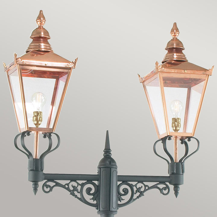 Elstead Lighting Chelsea Twin Head Lamp Post      CS6-COPPER Copper & Black