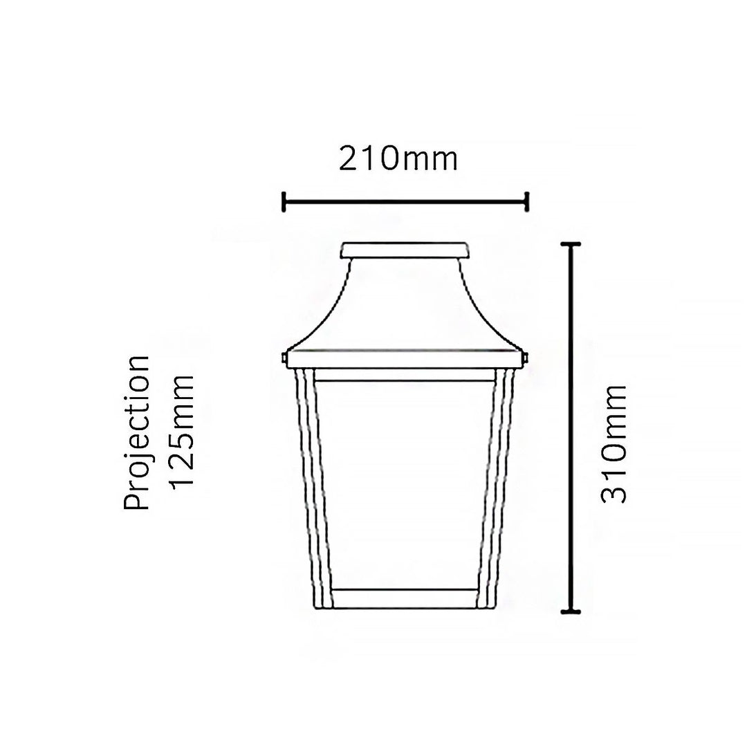 Elstead Lighting Chelsea 1 Light Small Half Lantern CS7-2-COPPER Copper