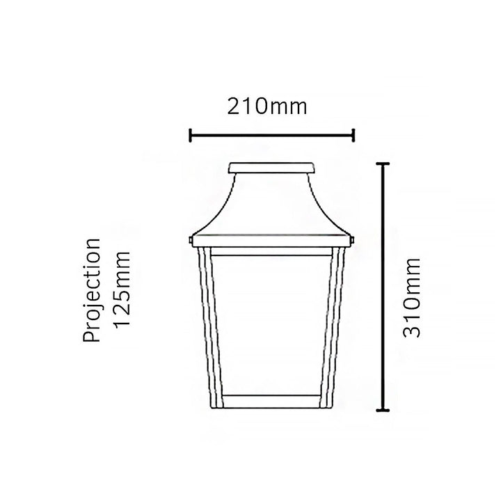Elstead Lighting Chelsea 1 Light Small Half Lantern CS7-2-COPPER Copper