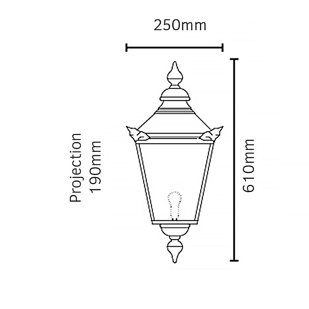 Elstead Lighting Chelsea 1 Light Half Lantern CS7-COPPER Copper