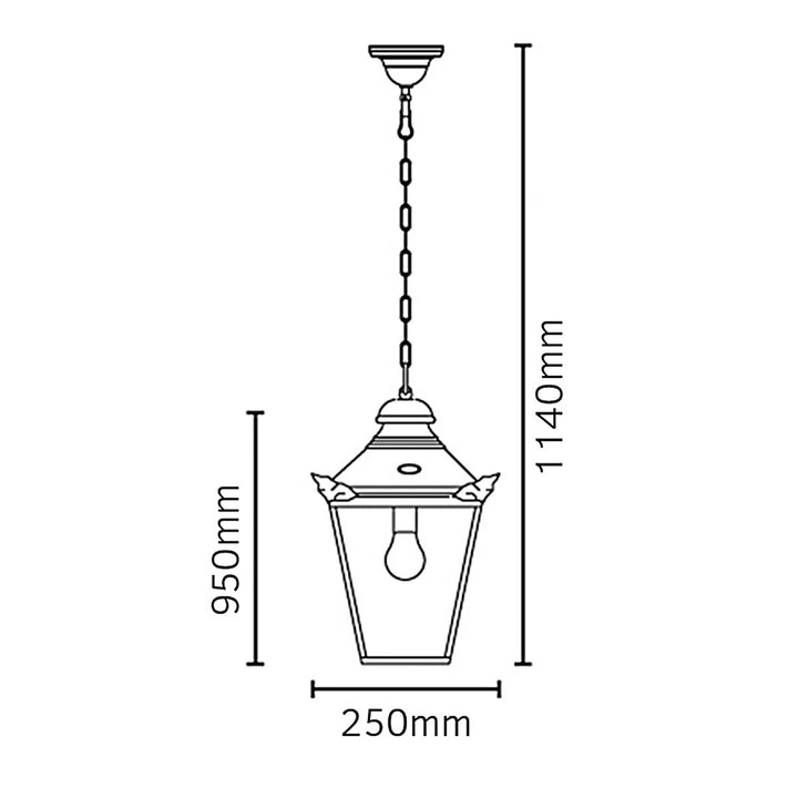 Elstead Lighting Chelsea 1 Light Chain Lantern CS8-COPPER Copper