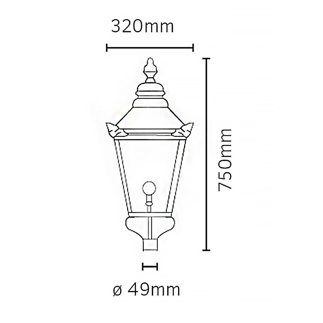 Elstead Lighting Chelsea 1 Light Grande Lamp Post Head Only CSG-HO Copper
