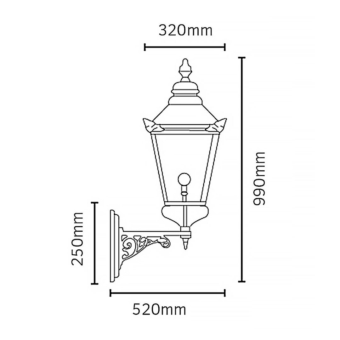Elstead Lighting Chelsea 1 Light Grande Up Wall Lantern CSG1-COPPER Copper