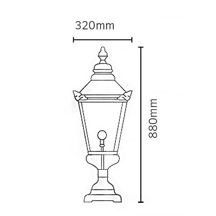 Elstead Lighting Chelsea 1 Light Grande Pedestal Lantern CSG3-COPPER Copper