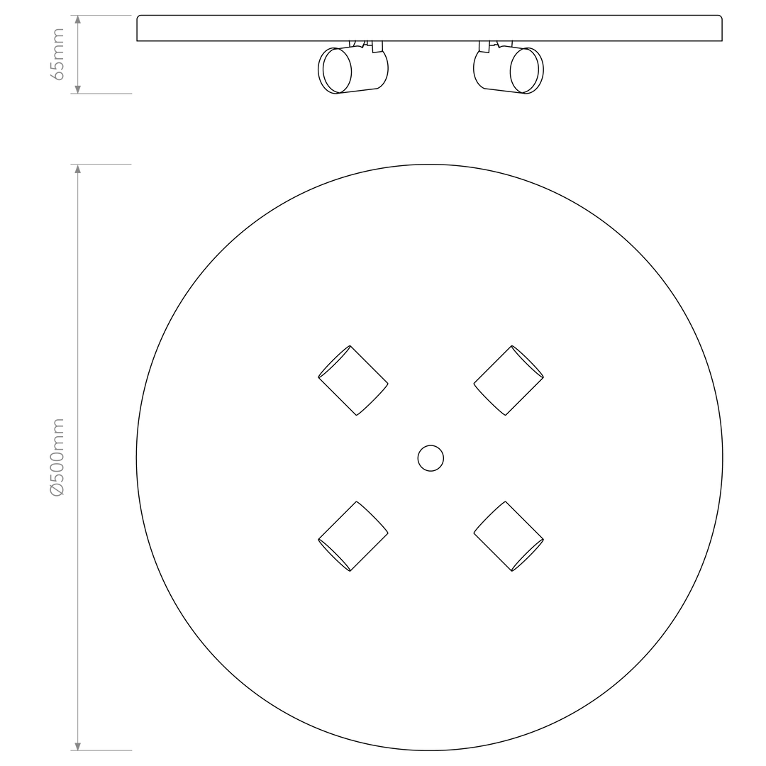 Image of Astro 4-Way Plate, supplied by Prisma Lighting