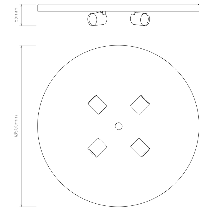 Image of Astro 4-Way Plate, supplied by Prisma Lighting