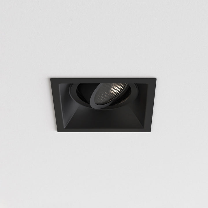 Astro Minima Slimline Square Adjustable fire-rated downlight, Matt Black