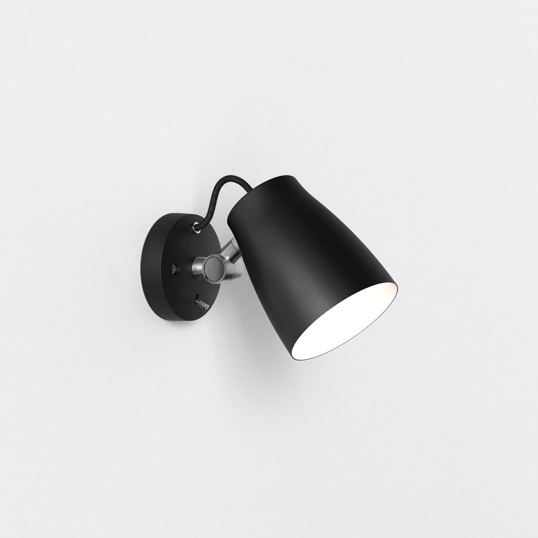 Astro Atelier Wall Light in Matt Black – Adjustable Industrial Style Wall Light