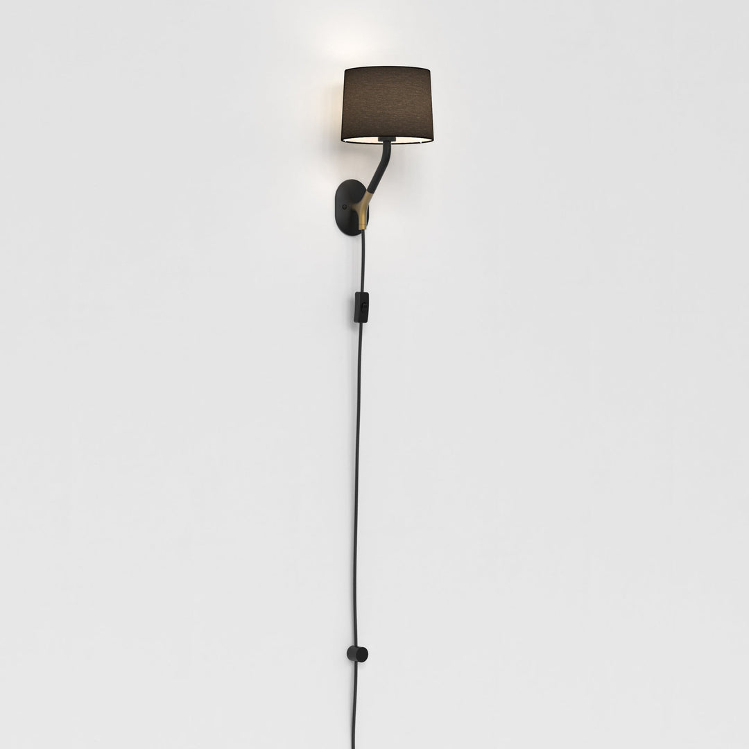 Astro Arbor Plug-In Wall Light in Matt Black and Matt White – Contemporary Wall Fixture