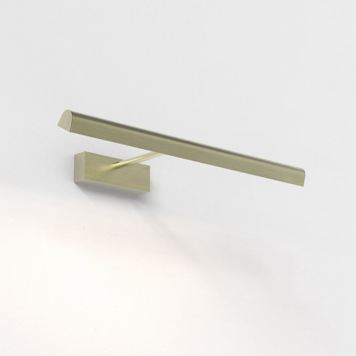 Astro Renoir 520 picture light in Matt Brushed Brass, horizontal wall-mounted