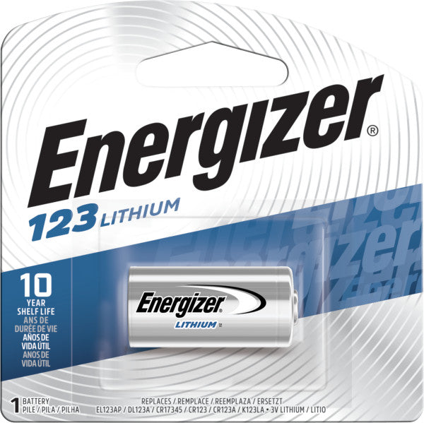 Energizer 123 CR123A 3V lithium photo battery Ð 1 pack
